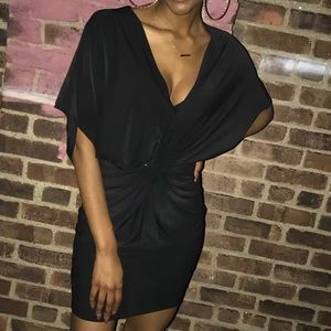 Sexy Black Twist Dress